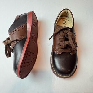 FootMates Connor Brown & Black Leather Saddleshoe